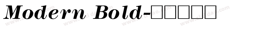 Modern Bold字体转换